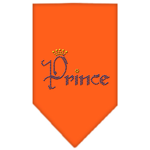 Prince Rhinestone Bandana Orange Small